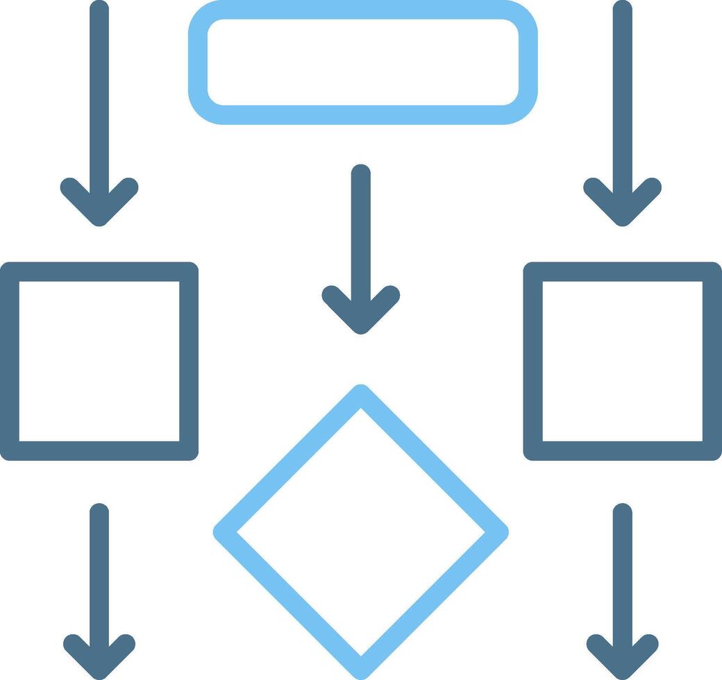 Flow Line Two Colour Icon Design vector