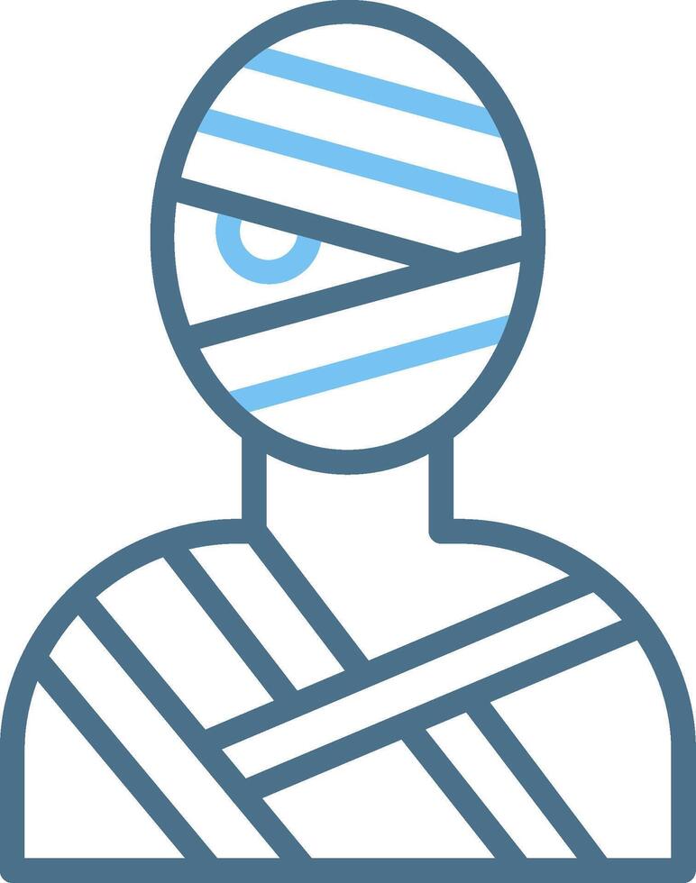 Mummy Line Two Colour Icon Design vector