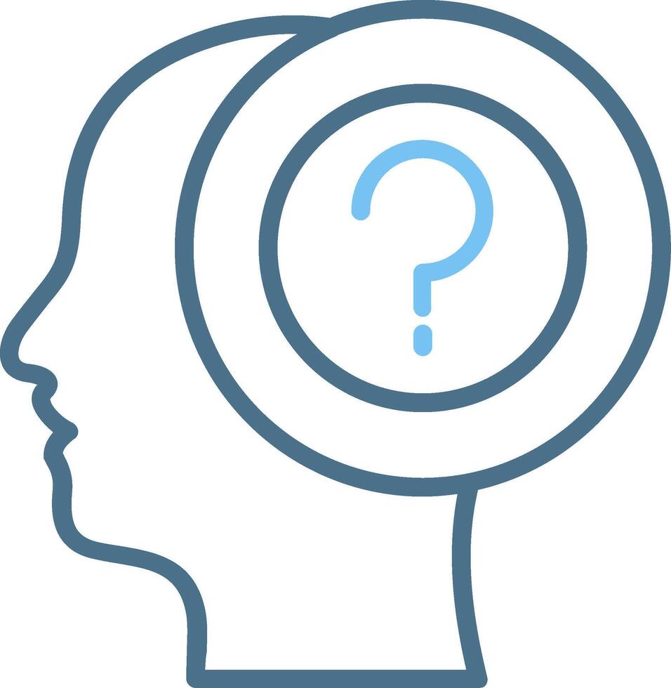 Question Line Two Colour Icon Design vector