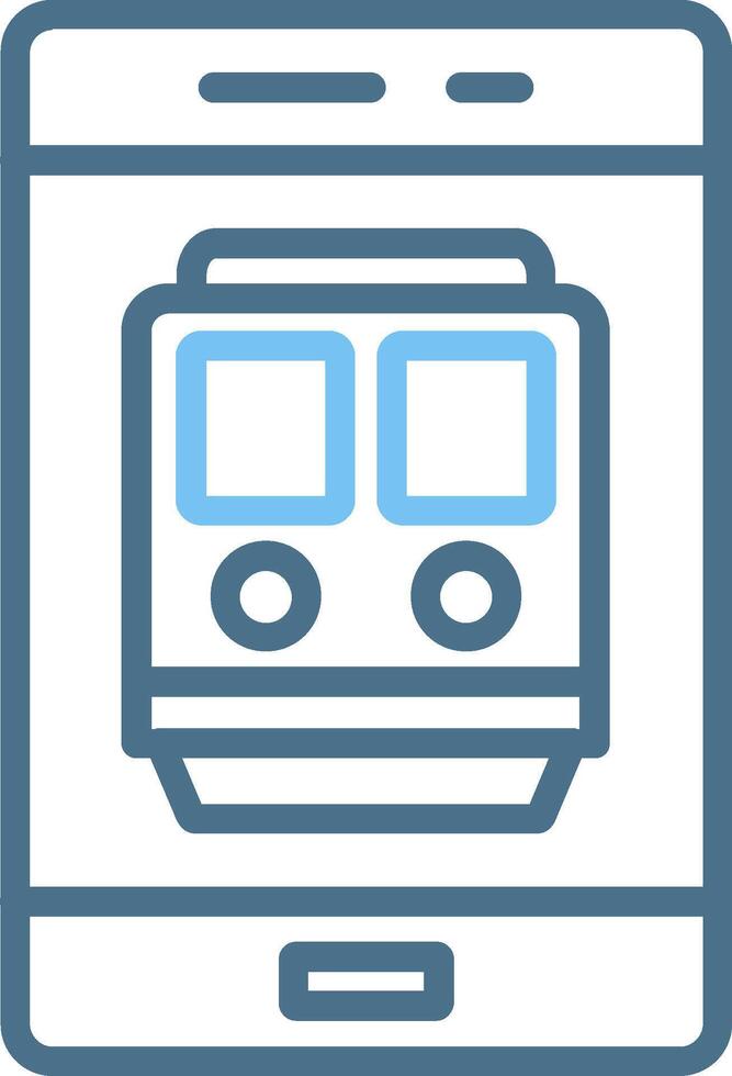 Smartphone Line Two Colour Icon Design vector