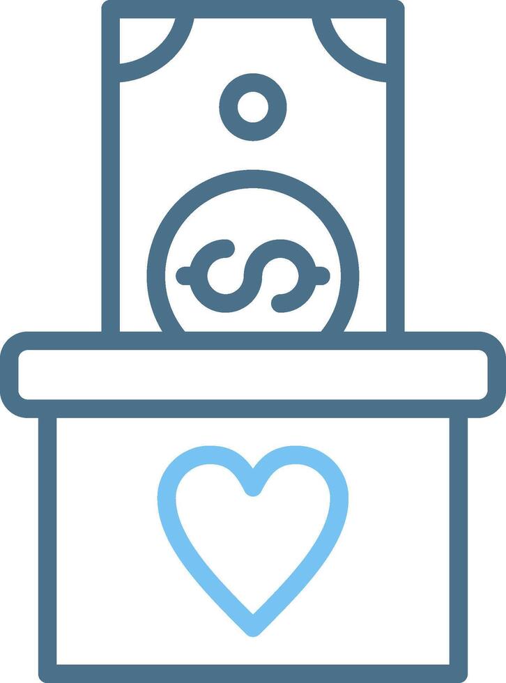 Charity Line Two Colour Icon Design vector
