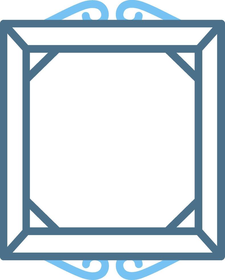 Frame Line Two Colour Icon Design vector