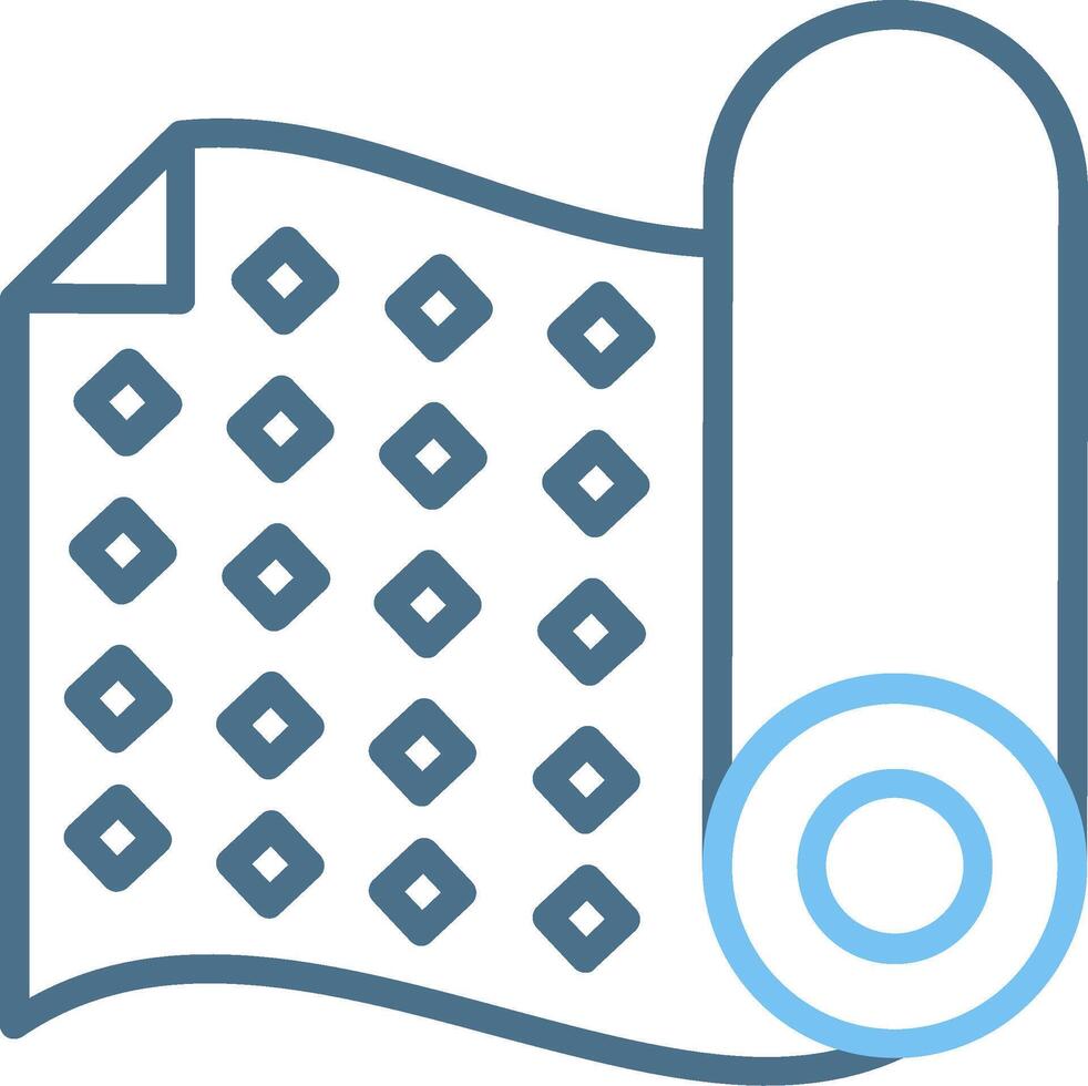 Fabric Pattern Line Two Colour Icon Design vector
