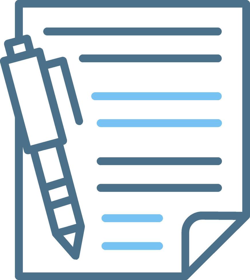 Notes Line Two Colour Icon Design vector
