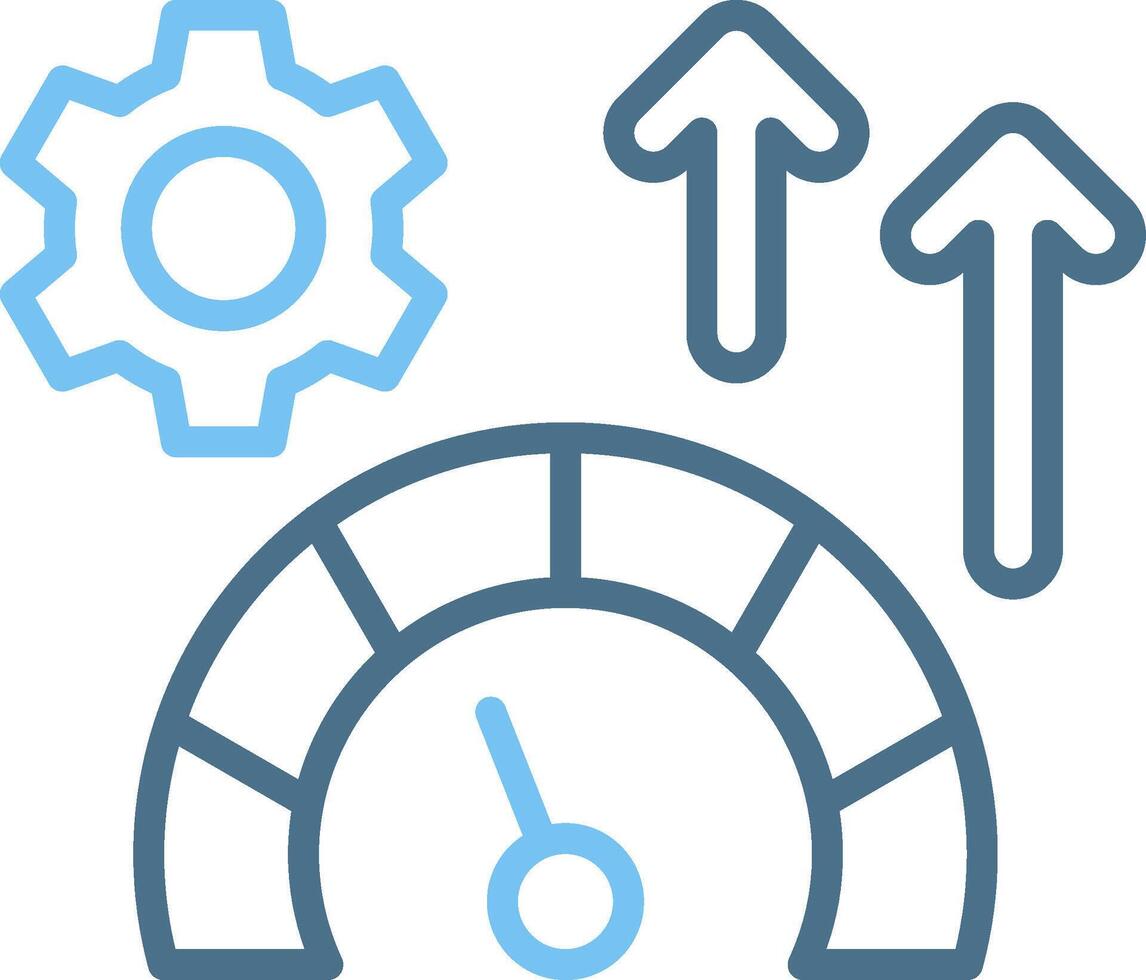 Productivity Line Two Colour Icon Design vector