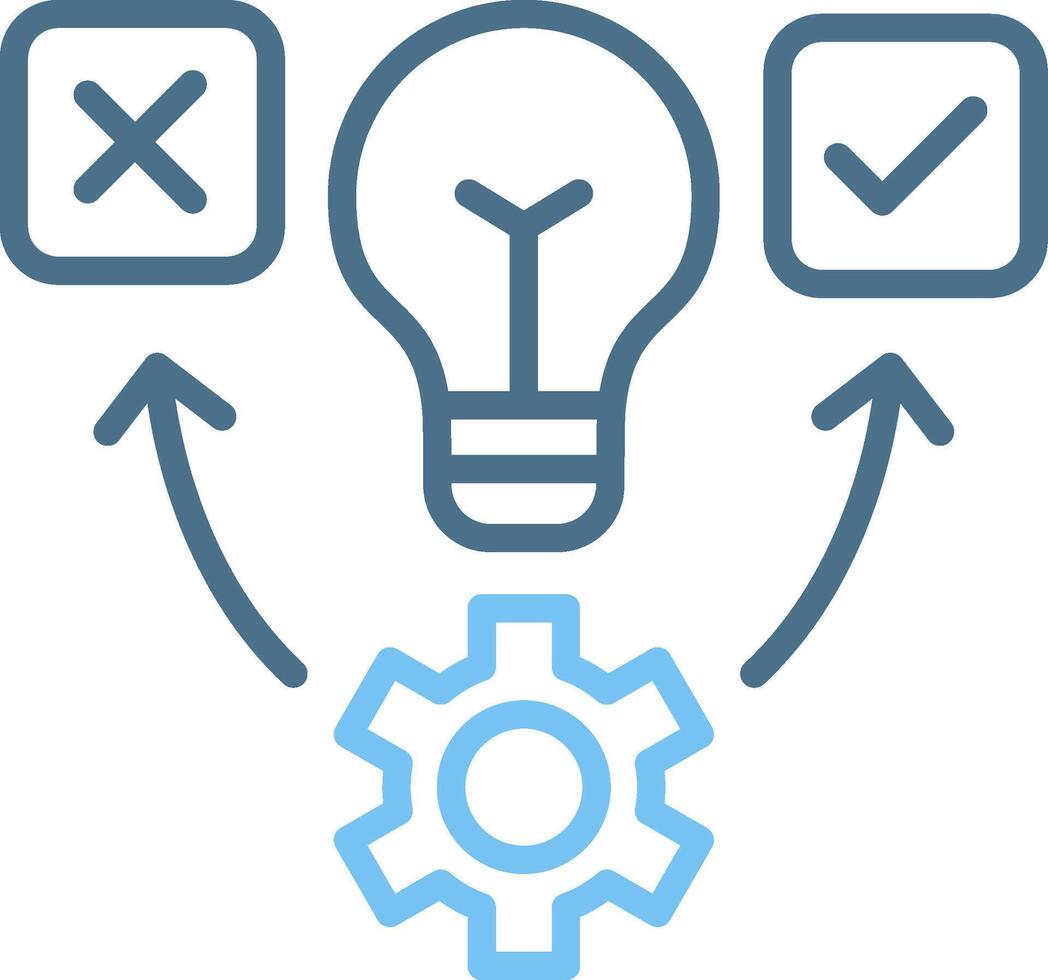 Hypothesis Line Two Colour Icon Design vector