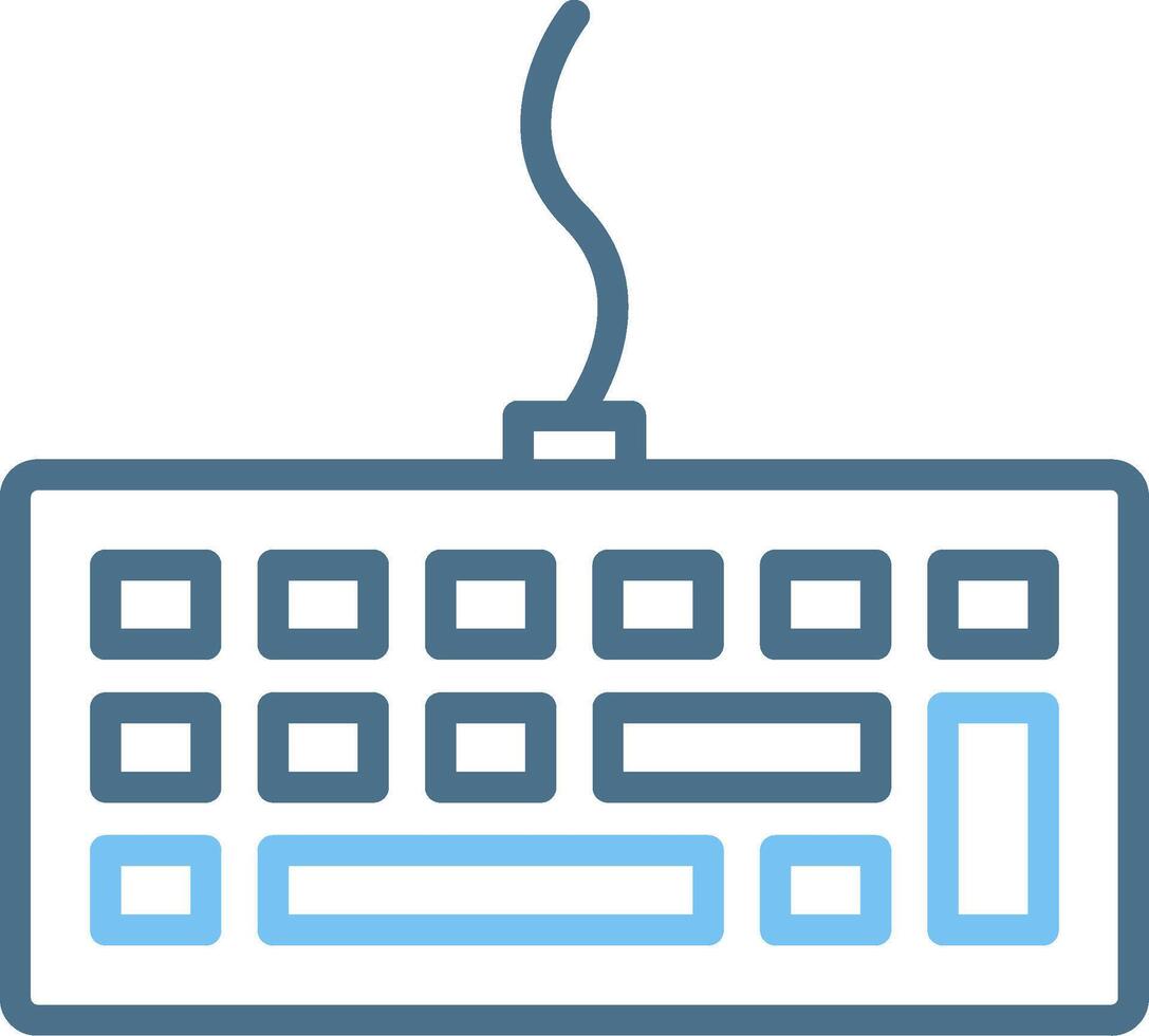 Keyboard Line Two Colour Icon Design vector