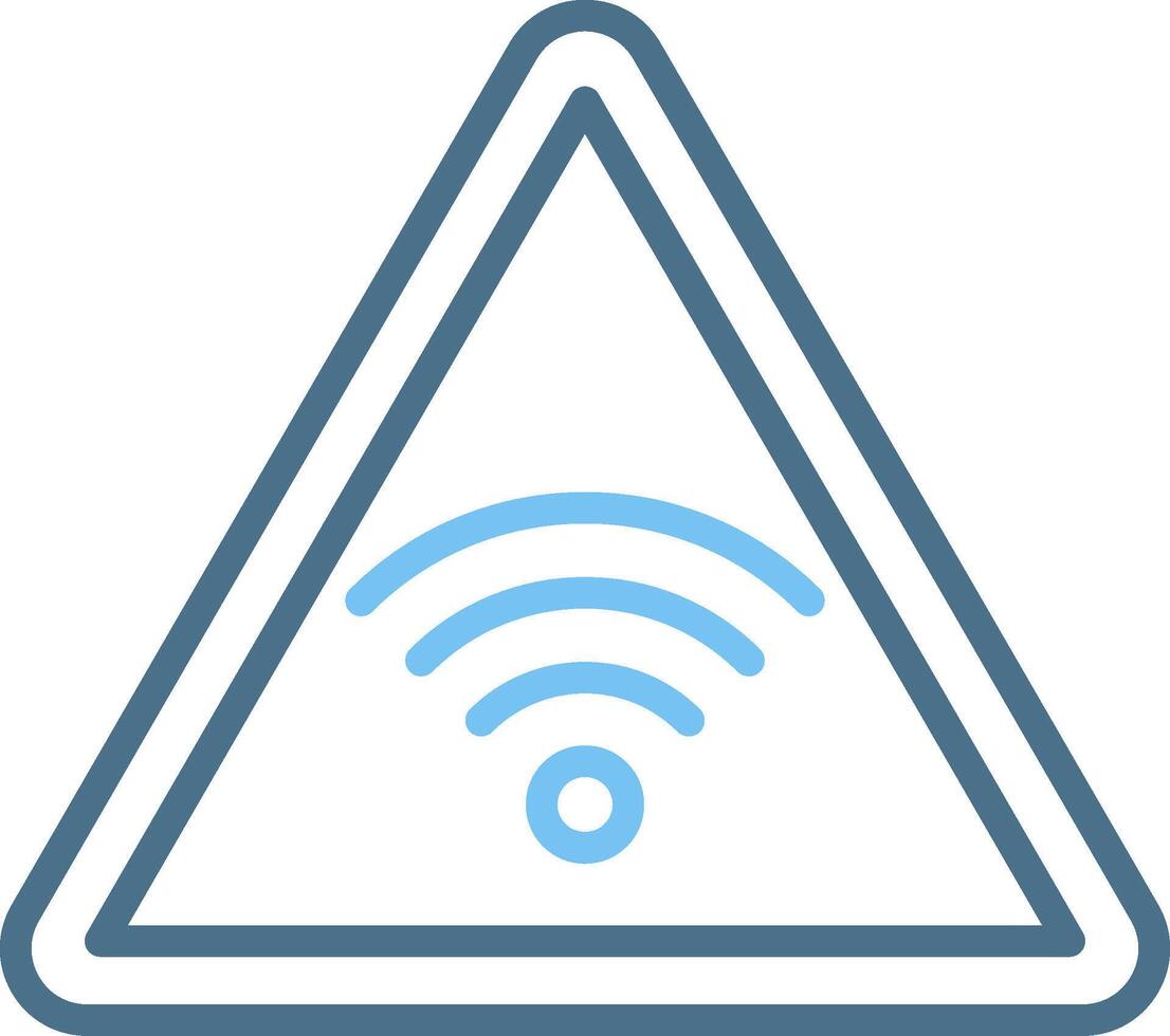 Wifi Line Two Colour Icon Design vector