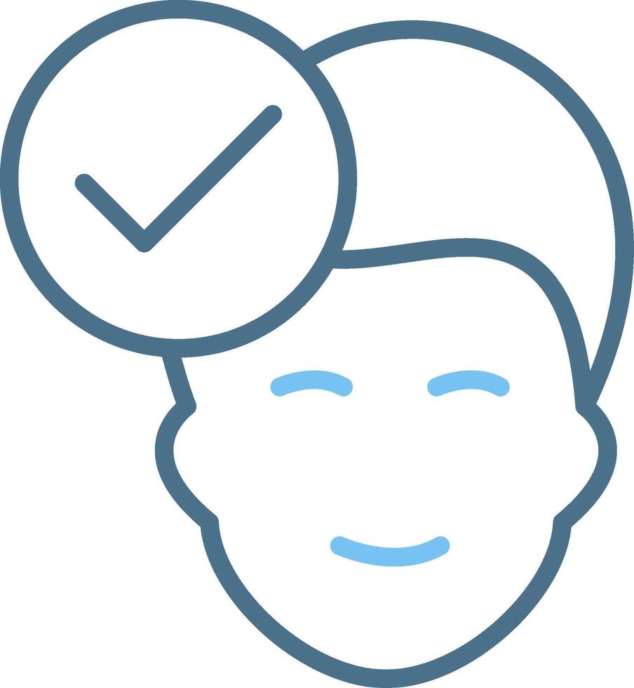 Authentication Line Two Colour Icon Design vector