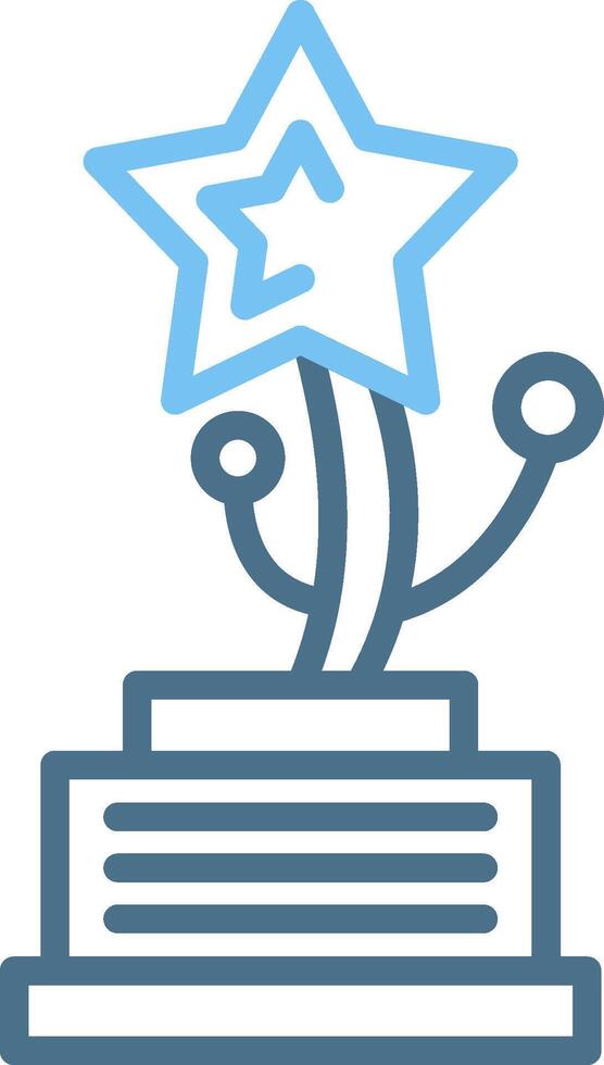 Trophy Line Two Colour Icon Design vector