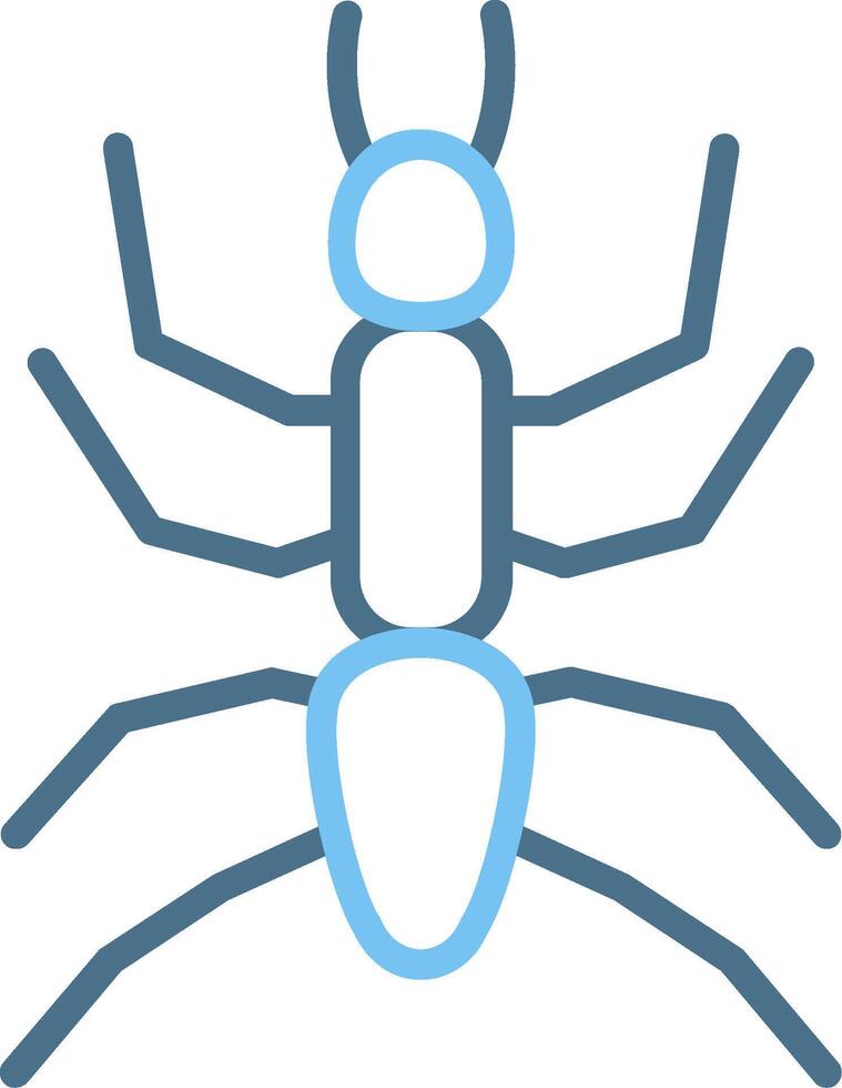 Ant Line Two Colour Icon Design vector