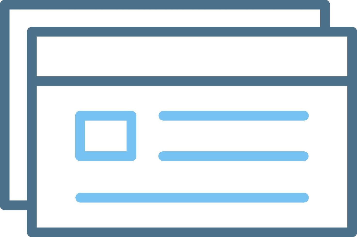 Credit Card Line Two Colour Icon Design vector