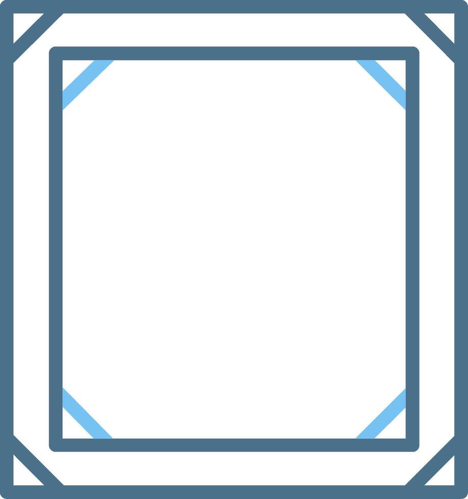 Frame Line Two Colour Icon Design vector