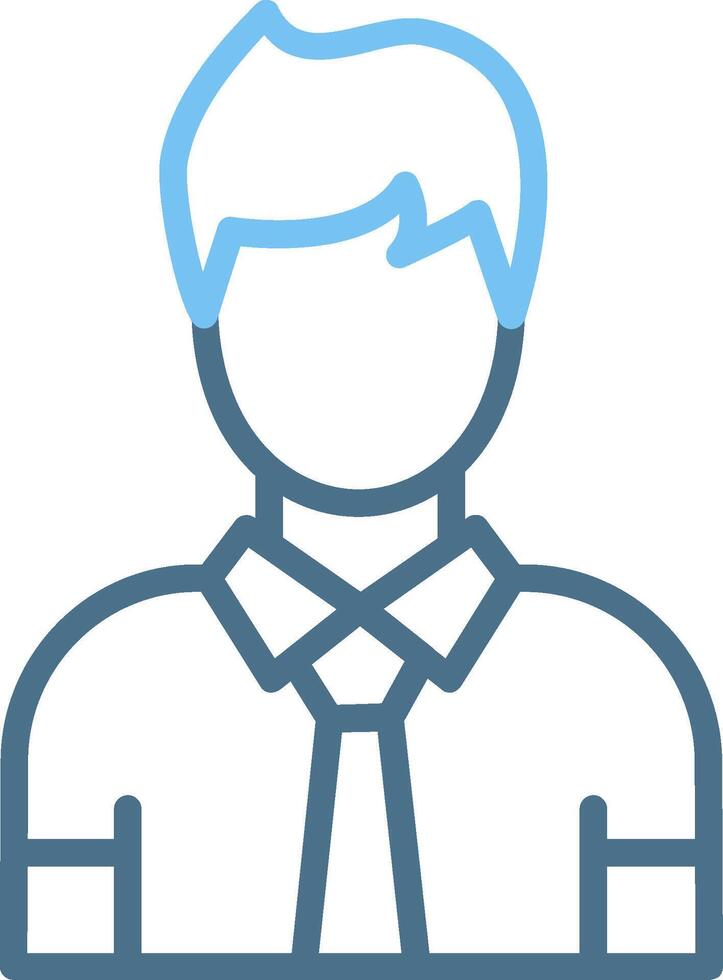 Man Line Two Colour Icon Design vector