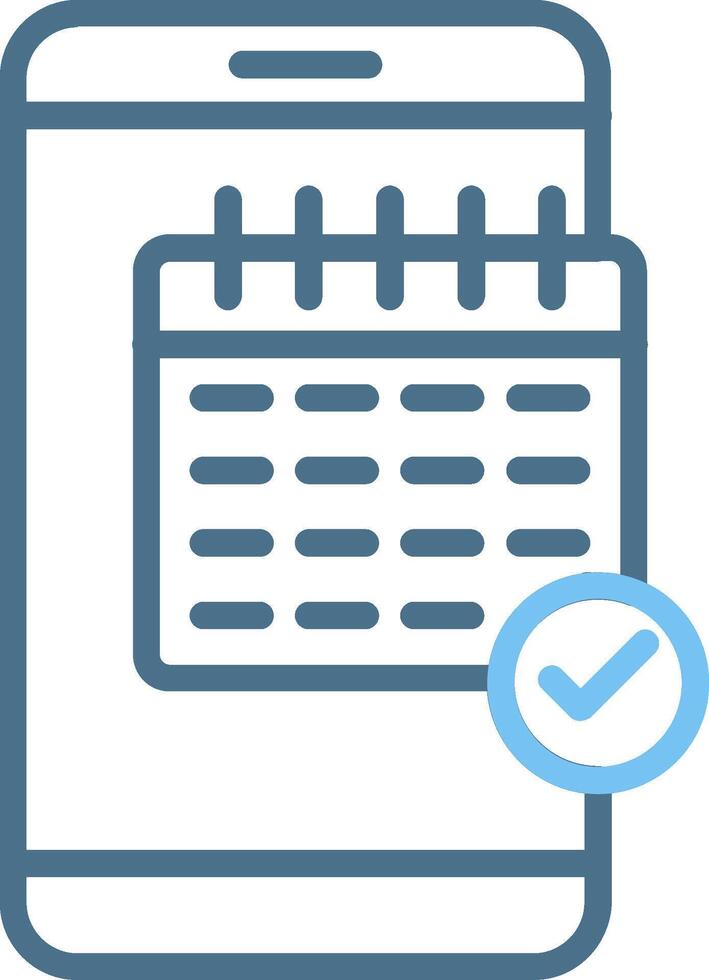 Schedule Line Two Colour Icon Design vector