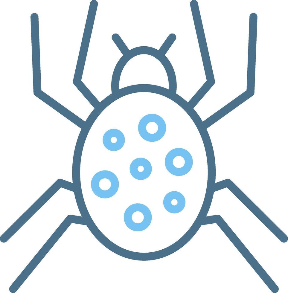 Spider Line Two Colour Icon Design vector