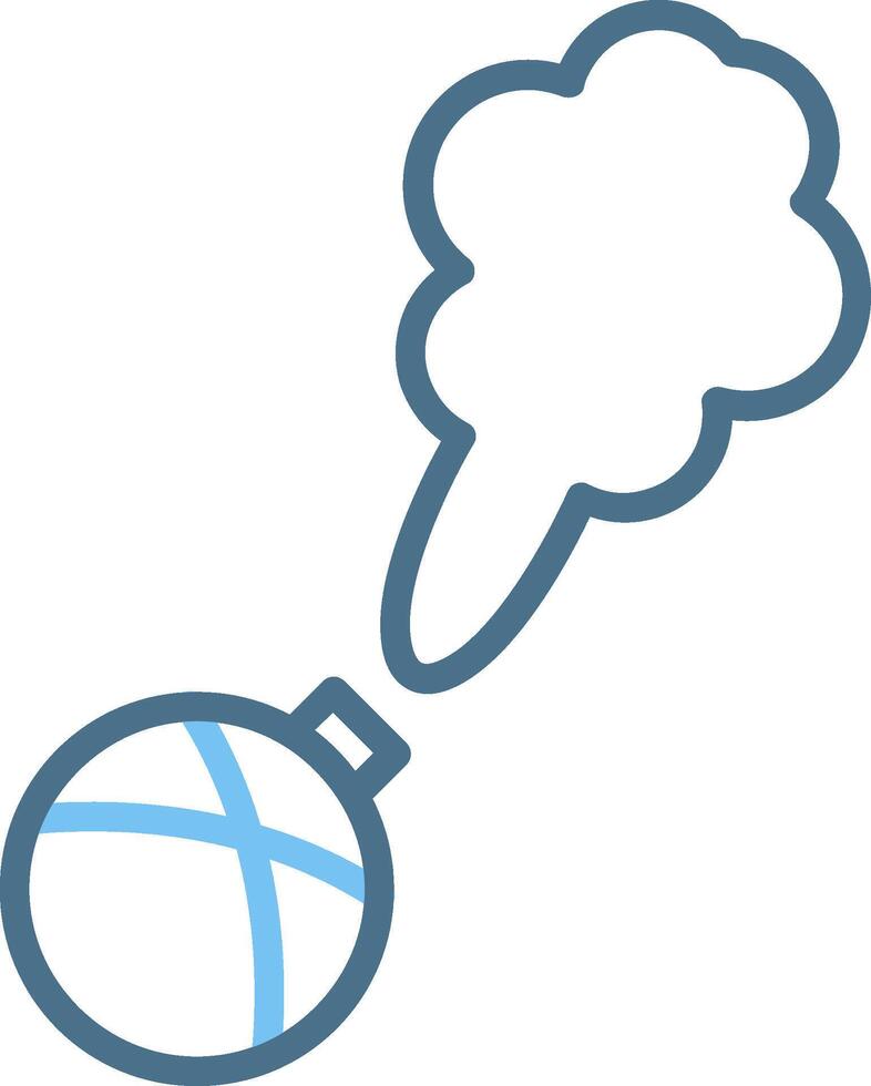 Smoke Bomb Line Two Colour Icon Design vector