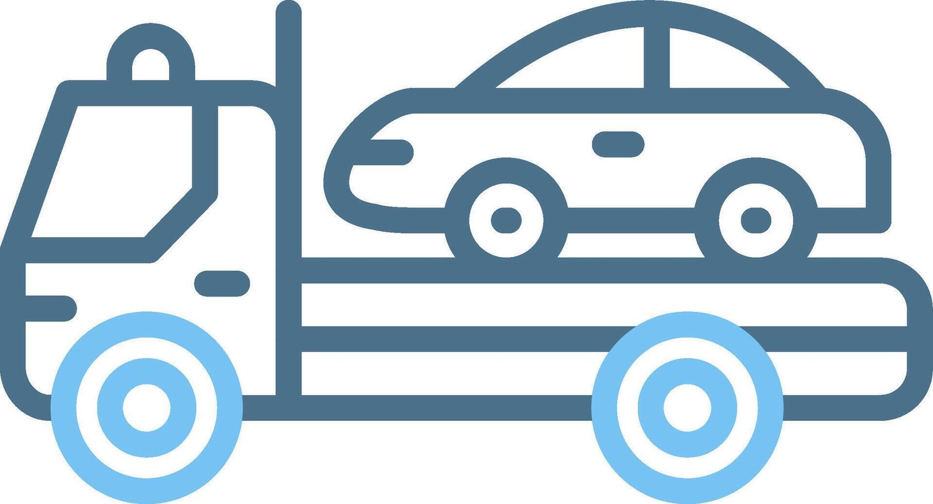 Tow Line Two Colour Icon Design vector