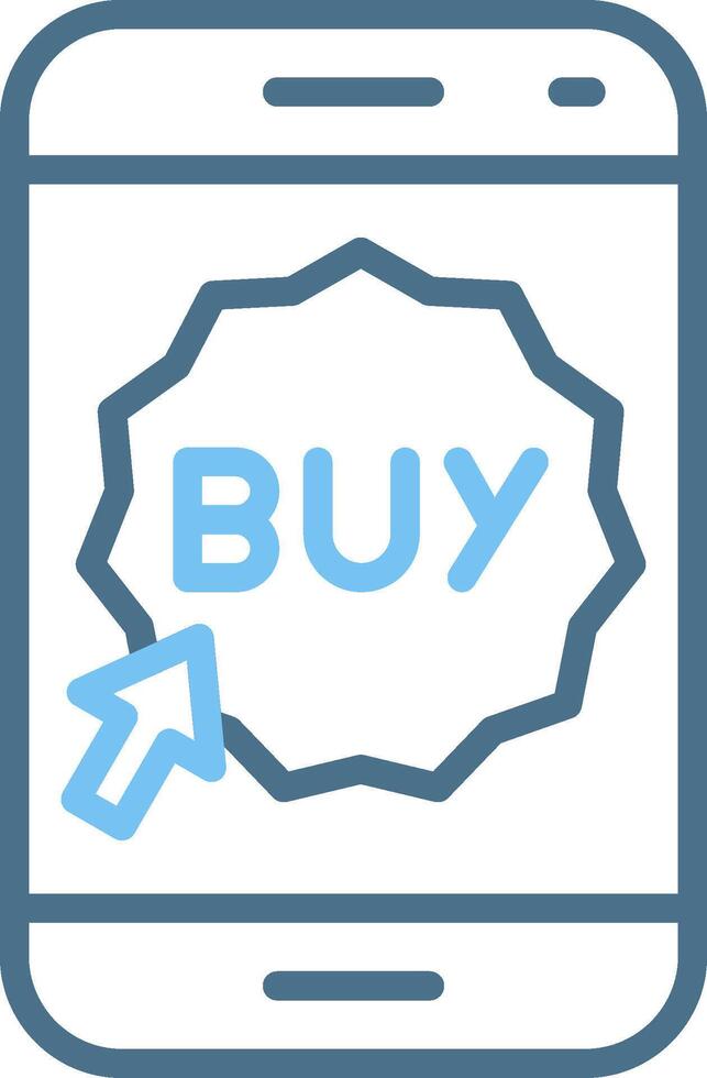 Buy Line Two Colour Icon Design vector