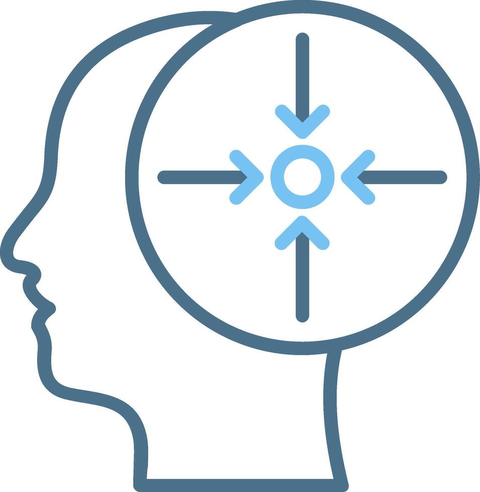 Concentration Line Two Colour Icon Design vector