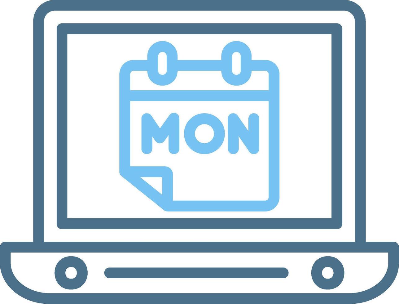 Cyber Monday Line Two Colour Icon Design vector