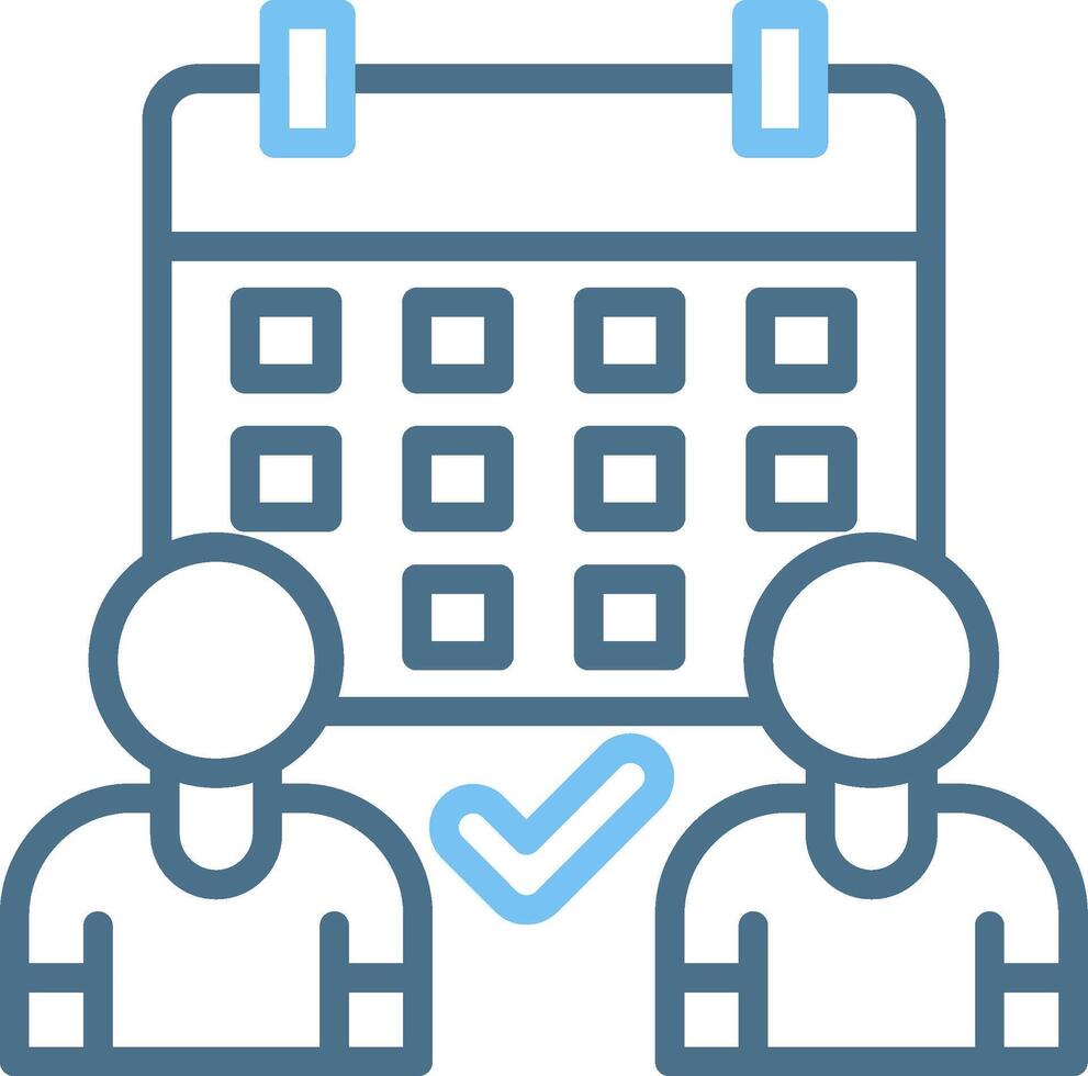 Coordination Line Two Colour Icon Design vector