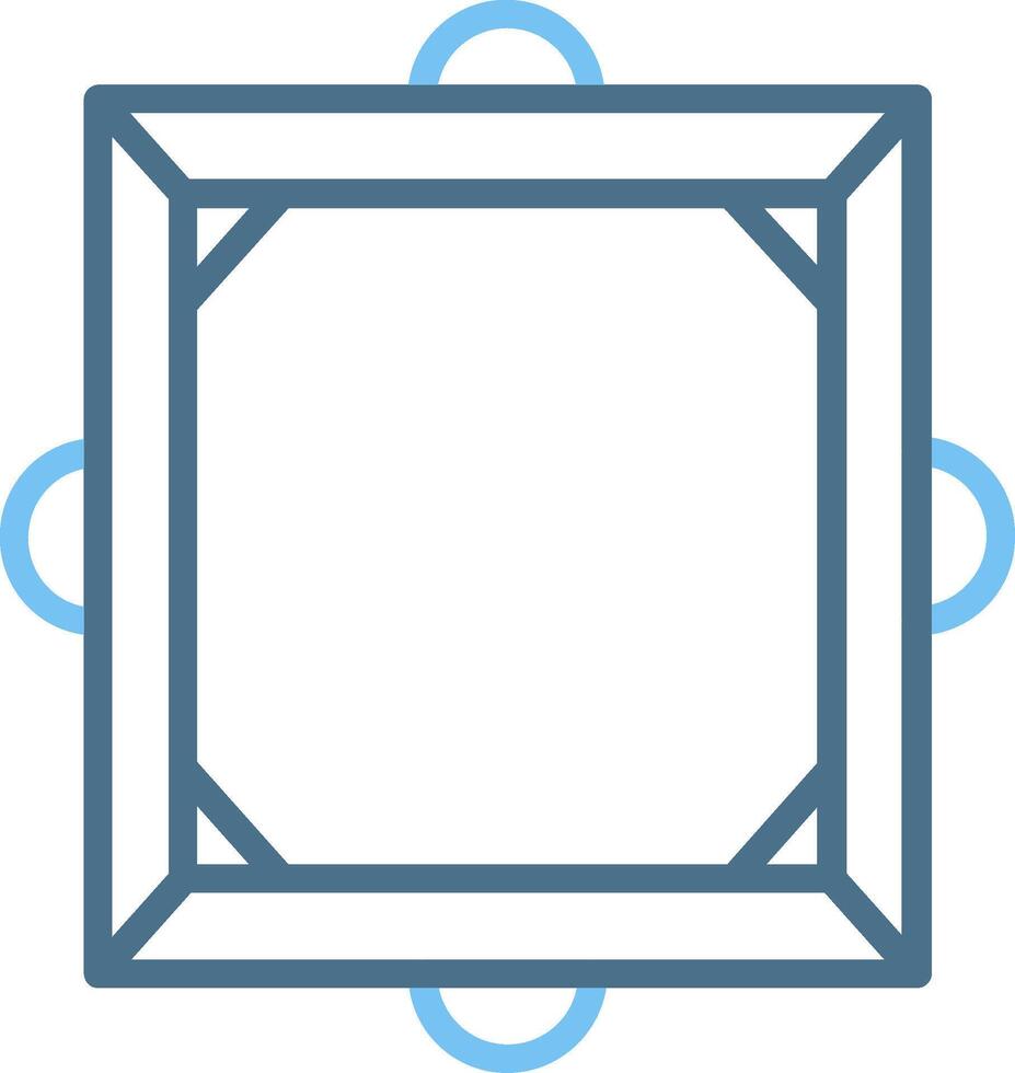 Frame Line Two Colour Icon Design vector