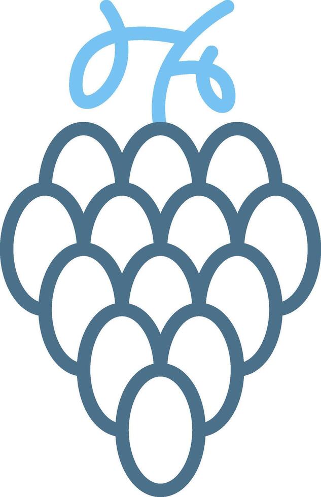 Grapes Line Two Colour Icon Design vector