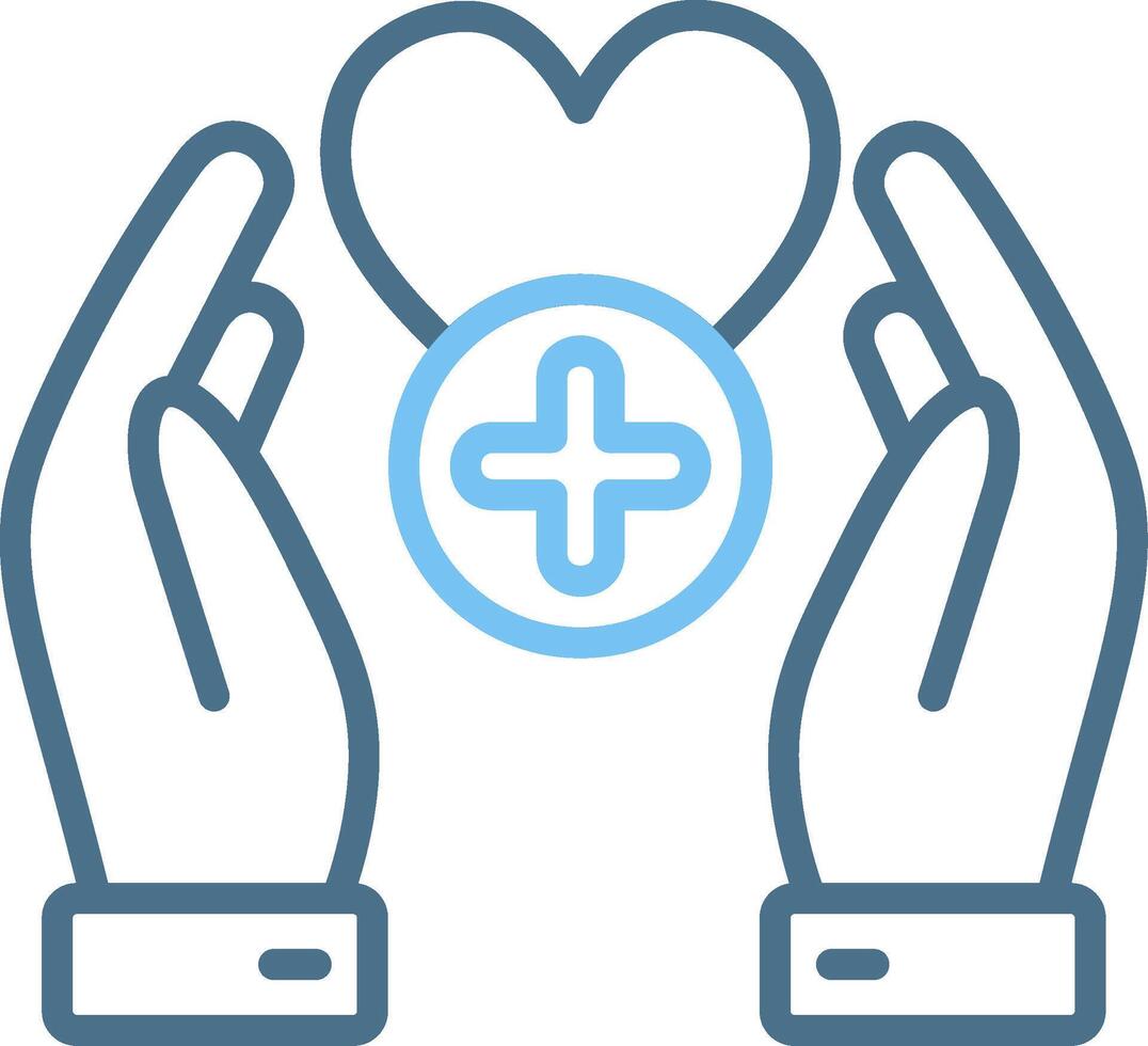 Healthcare Line Two Colour Icon Design vector