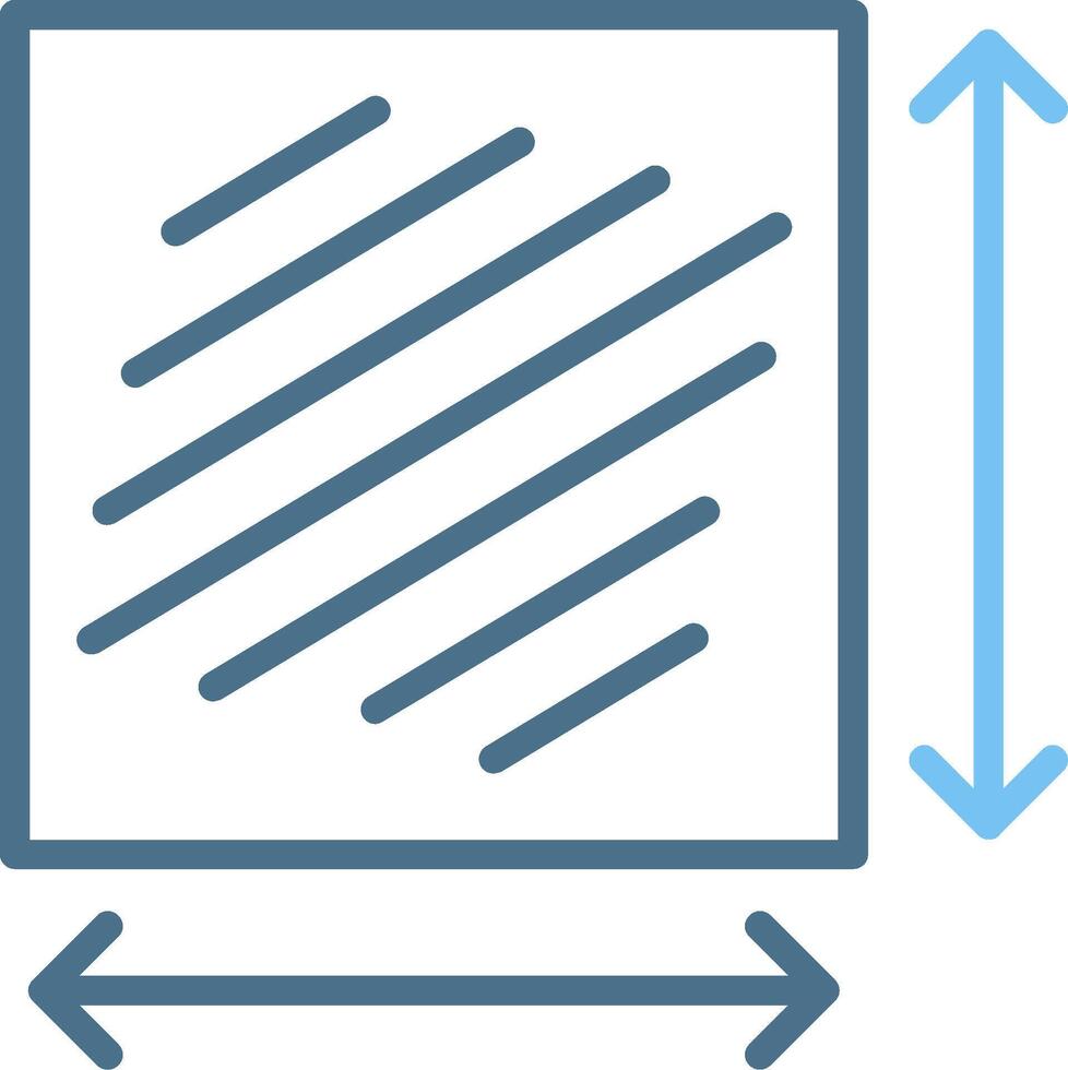 Lenght Line Two Colour Icon Design vector