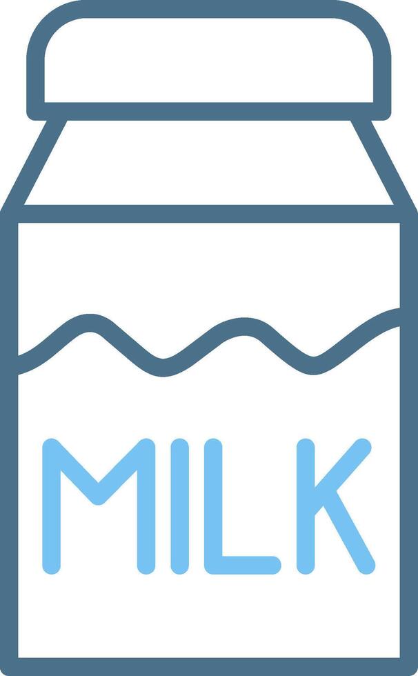 Milk Line Two Colour Icon Design vector