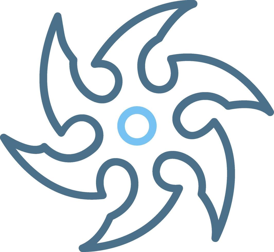 Ninja blade Line Two Colour Icon Design vector