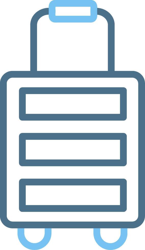 Suitcase Line Two Colour Icon Design vector