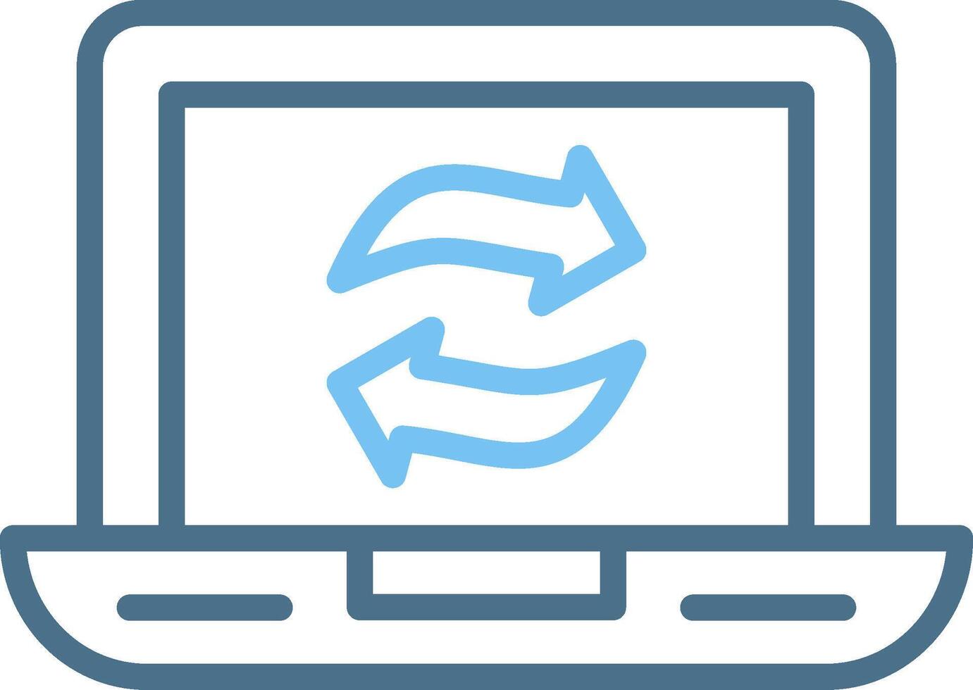 Synchronize Line Two Colour Icon Design vector