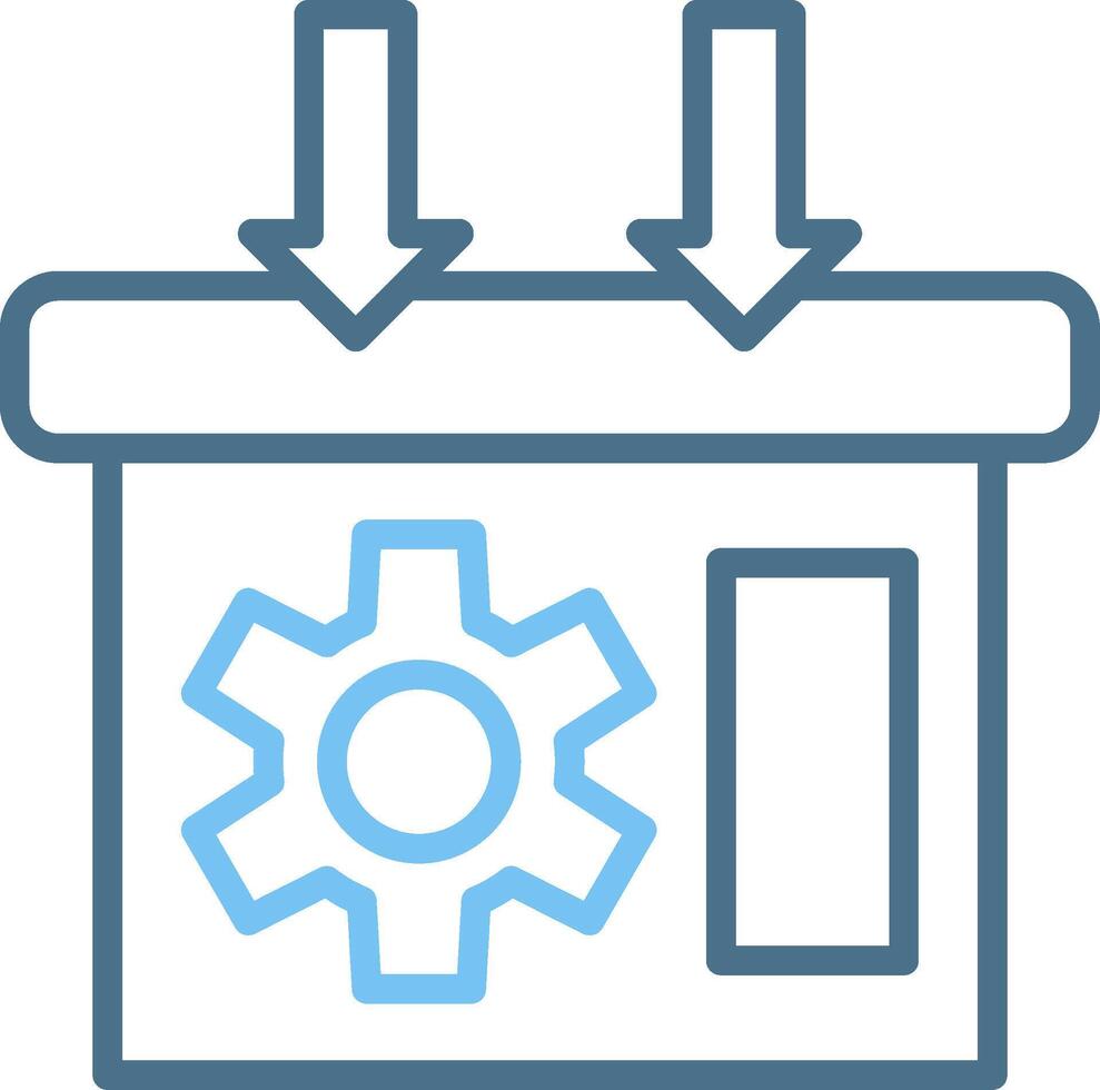 Archive Line Two Colour Icon Design vector