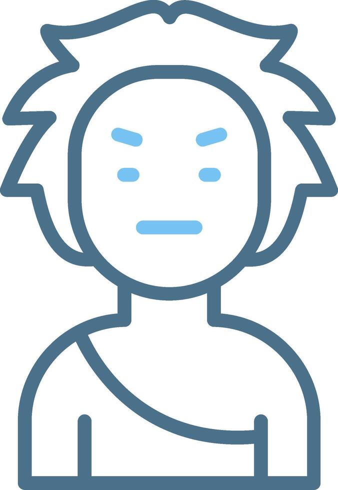 Caveman Line Two Colour Icon Design vector