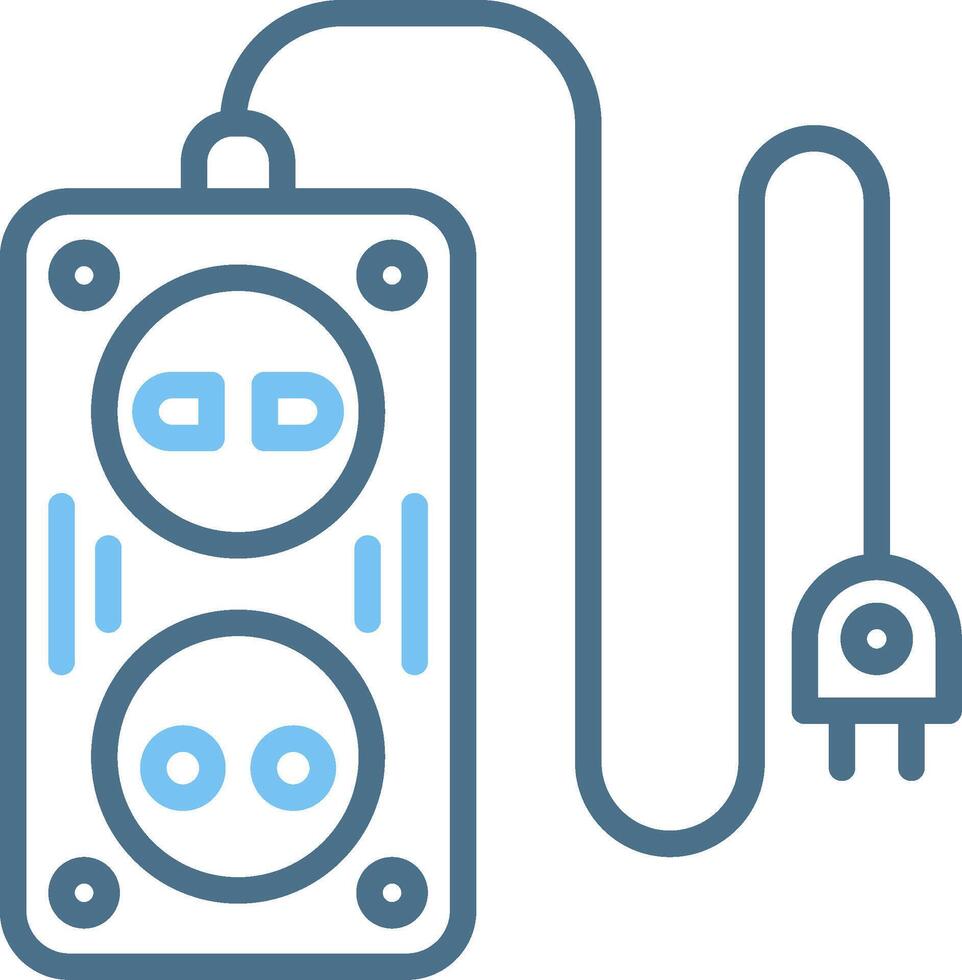 Extension Cord Line Two Colour Icon Design vector