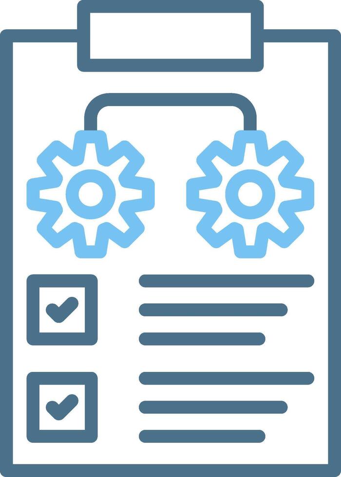 Project Management Line Two Colour Icon Design vector