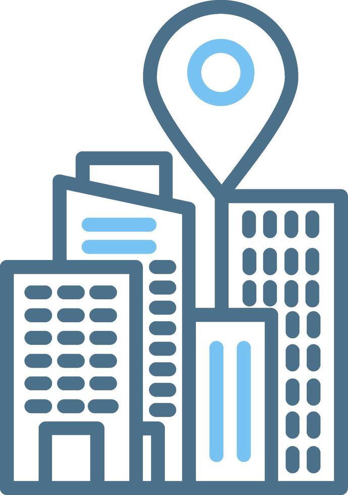 Place Holder Line Two Colour Icon Design vector