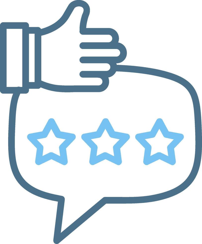Review Line Two Colour Icon Design vector