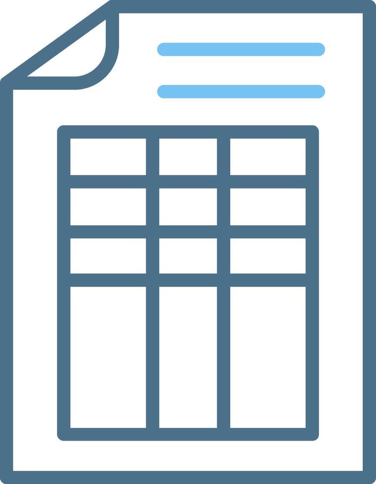Table Line Two Colour Icon Design vector