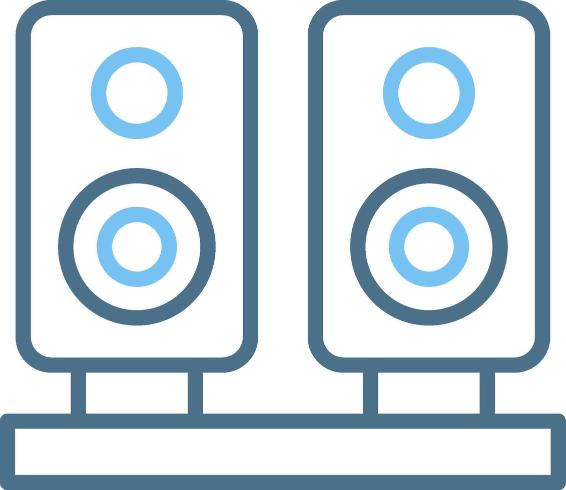 Speakers Line Two Colour Icon Design vector