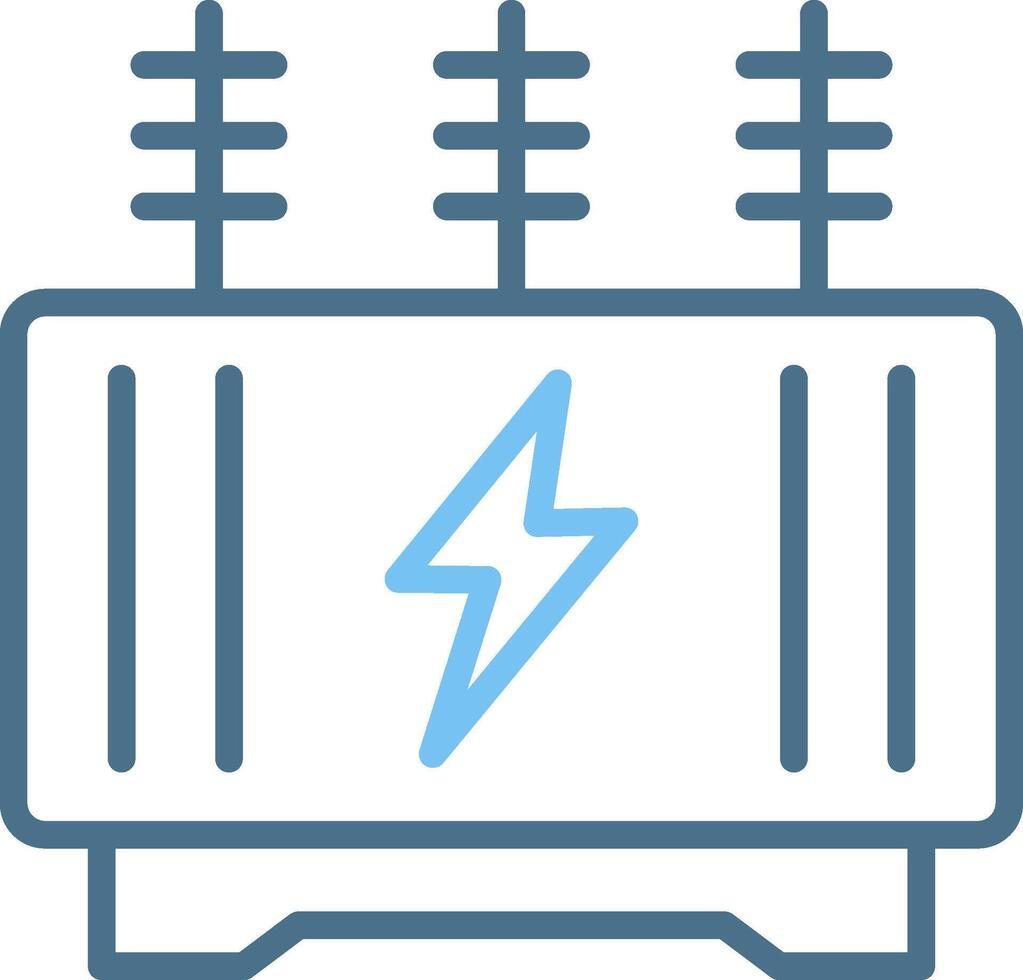 Transformer Line Two Colour Icon Design vector