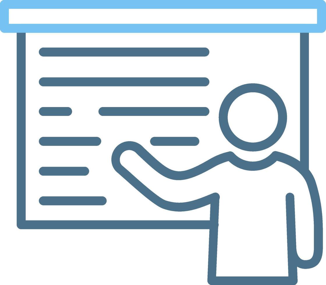 Teaching Line Two Colour Icon Design vector