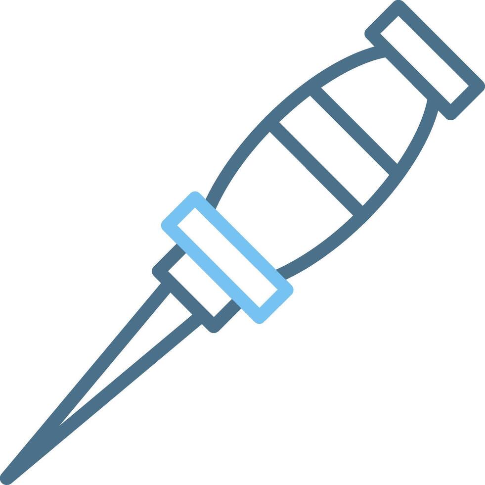 Awl Line Two Colour Icon Design vector