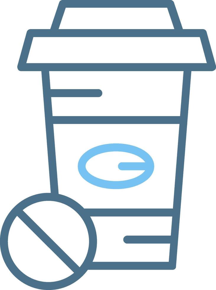 Coffe Cup Line Two Colour Icon Design vector