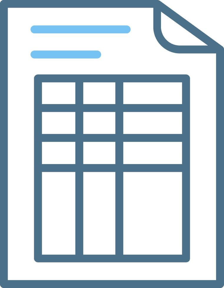 Data Line Two Colour Icon Design vector