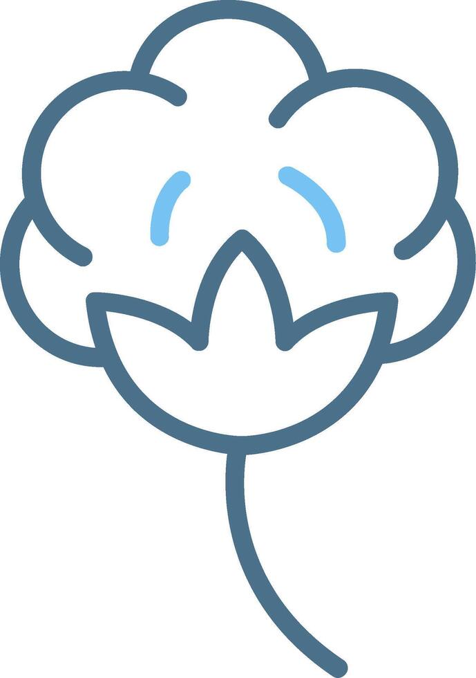 Cotton Line Two Colour Icon Design vector