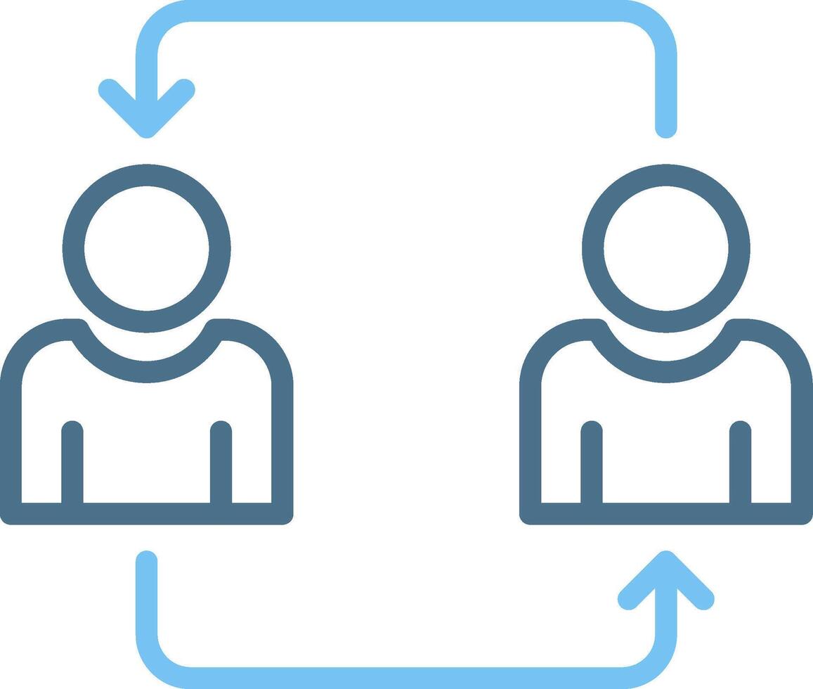 Engagement Line Two Colour Icon Design vector