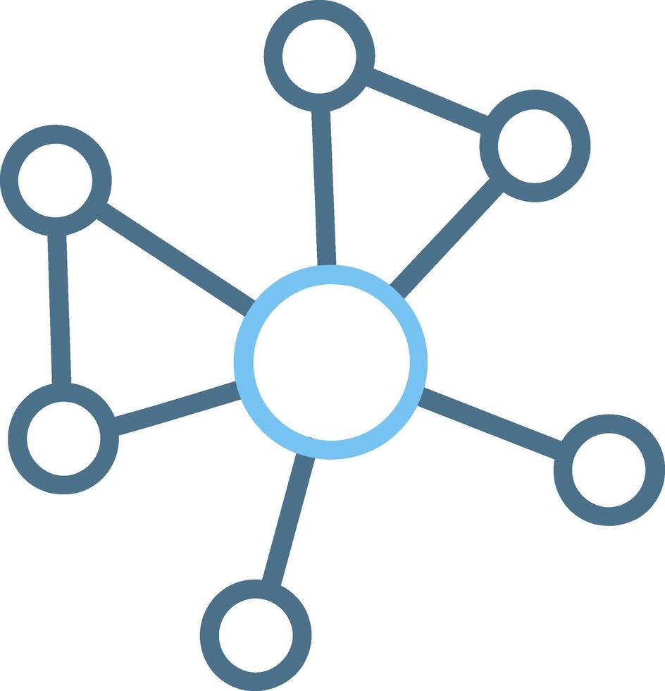 Molecule Line Two Colour Icon Design vector